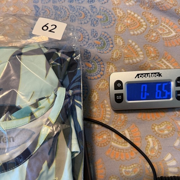 Hang Ten UPF 50 Long Sleeve Algae Sun Shirt Small Aqua Wet Dry Rash Guard Swim - Picture 9 of 9